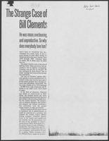 Magazine article headlined, "The Strange Case of Bill Clements," 1986