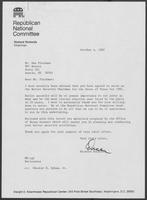 Letter from Richard Richards to Dan Fleckman regarding Fleckman serving as Ballot Security Chairman, October 4, 1982
