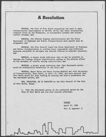 Fort Worth city council resolution supporting "depressed alternative" to IH-30 intersection rebuild, April 27, 1982