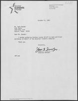 Letter from Jim Francis to Gene Bender, October 21, 1982