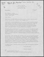 Letter from Cary Maguire to Ashley Priddy, February 14, 1980