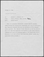 Memo from Rick T. Montoya and Eddie Aurispa to Governor William P. Clements, Jr., October 23, 1980