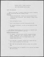 Document titled "Governor and Mrs. Clements Scheduling - How to Have Maximum Positive Impact"