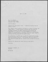 Letter from William P. Clements, Jr. to J.R. Abbott, April 17, 1987