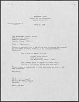 Appointment letter from Governor William P. Clements, Jr., to Secretary of State Jack Rains, March 24, 1988