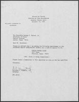 Appointment letter from Governor William P. Clements, Jr., to Secretary of State George Bayoud, December 14, 1989
