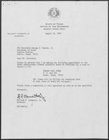 Appointment letter from Governor William P. Clements, Jr., to Secretary of State George Bayoud, August 16, 1990