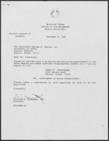 Appointment letter from William P. Clements Jr. to Secretary of State, George Bayoud, September 24, 1990