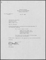 Appointment letter from William P. Clements Jr. to Jack Rains, July 25, 1988