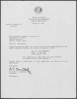 Appointment letter from William P. Clements Jr. to George Bayoud, September 16, 1990
