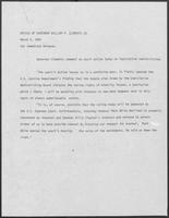 Press release from office of William P. Clements Jr. regarding redistricting, March 5, 1982
