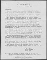 Open letter from George Bush endorsing William P. Clements for governor, July 31, 1986