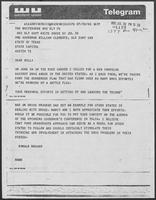 Telegram from Ronald Reagan to William P. Clements, Jr., July 30, 1982 