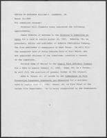 Office of the Governor's Press Release concerning Appointments, March 19, 1980