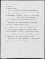 Office of the Governor's Press Release concerning Appointments, August 22, 1980