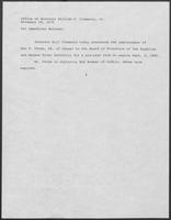 Press release from the Office of Governor William P. Clements, Jr. regarding appointments, November 28, 1979