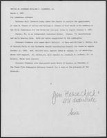 Press release from the Office of Governor William P. Clements, Jr. regarding appointments, March 5, 1981