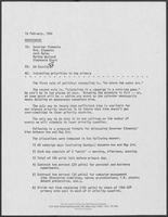 Memo from Ed Cassidy to William P. Clements et al. regarding scheduling priorities in the primary, February 15, 1986