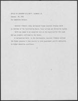 Press release from the Office of Governor William P. Clements, Jr. regarding appointments, January 28, 1981