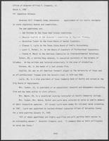 Press release from the Office of Governor William P. Clements, Jr. regarding appointments, March 5, 1982