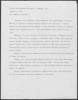 Press release from the Office of Governor William P. Clements, Jr. regarding appointments, January 6, 1981