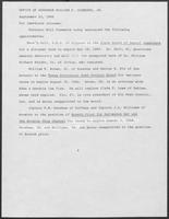 Press release from the Office of Governor William P. Clements, Jr. regarding appointments, September 23, 1980