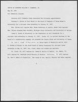 Press release from the Office of Governor William P. Clements, Jr. regarding appointments, May 20, 1981