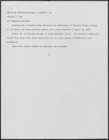 Press release from the Office of Governor William P. Clements, Jr. regarding appointments, January 5, 1983