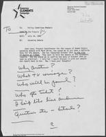 Memo from Jim Francis to Policy Committee Members regarding upcoming debate, July 16, 1982