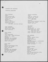 List titled Clements for Governor Steering Committee list, undated