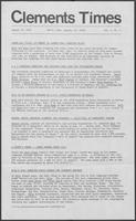Campaign Newsletter titled "Clements Times," August 25, 1978