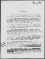 Report titled "Mark White Report," regarding opposition research by the Govermor William P. Clements, Jr., campaign, ca. 1982