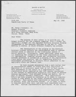 Letter from Thad Hutcheson to Peter O'Donnell regarding Election Accuracy Program, May 25, 1982