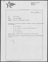Memo from Rick Montoya to Jim Francis regarding Hispanic appointments listing, September 28, 1982