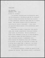 Final draft of letter from Governor William P. Clements, Jr., to President Ronald Reagan regarding peso devaluation crisis, August 1982