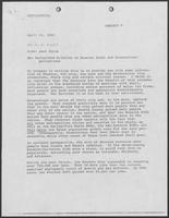 Confidential memo from Jack Rains to B.D. Daniel regarding background briefing on Houston, April 15, 1982