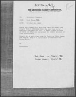 Memo to William P. Clements, Jr., from Dary Stone regarding regional chairmen, October 20, 1981  