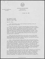 Correspondence between Governor William P. Clements, Jr., and Raymond Allen, October 25-26, 1982