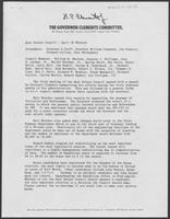 Minutes from Real Estate Council of the Governor Clements Committee, April 30, 1980
