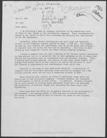 Memo from Wayne (Thorburn) to Chet regarding campaign activities of the Republican Party of Texas, May 14, 1980