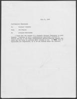 Confidential Memo from Jim Francis to William P. Clements, Jr., regarding attached Memorandum, July 31, 1979