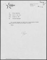 Memo from Carla S. Eudy to Policy Committee, regarding attached newspaper, October 8, 1982