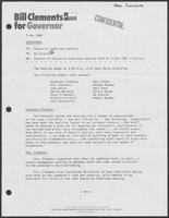 Memo from Ed Cassidy to Executive Committee Members, regarding minutes of executive meeting held on 4 May 1986 in Dallas, May 7, 1986