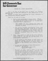Group of documents related to William P. Clements, Jr. Republican primary campaign, 1986