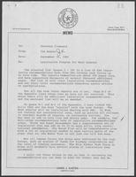 Memo from Jim Kaster to William P. Clements, Jr., regarding legislative program for next session, September 16, 1982