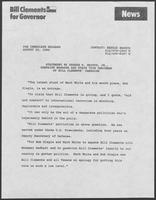 Group of documents regarding Mark White campaign linking William P. Clements, Jr.'s, business interests to terrorists abroad, August 20-21, 1986