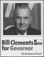 Campaign promotional pamphlet titled "Bill Clements for Governor," undated