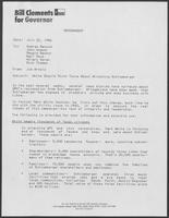 Memo from Jim Arnold to George Bayoud and others regarding Governor Mark White's criticism of Schlumberger company, July 22, 1986