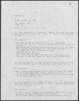 Memo regarding "Mark White's prison press release," October 20, 1986