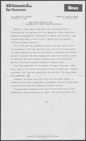News release from Bill Clements for Governor regarding Governor Mark White and Texas Higher Education, October 30, 1986